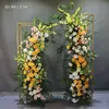 Adereços de Casamento: Arco Floral em Forma de Chifre, Cenário de Palco, Painel Curvo Pronto para Casamento ao Ar Livre