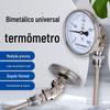 Termômetro bimetálico tipo universal wss-481 termômetro industrial de alta precisão medição de temperatura do ponteiro da tubulação da caldeira
