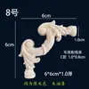 Tallado en Madera de Dongyang Estilo Europeo Madera Maciza Flor de Esquina Gabinete Puerta Pared de Fondo Pieza de Flor Decorativa Accesorios Aplique de Flor de Esquina Tallado en Madera