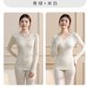 Conjunto de Ropa Interior Térmica de Otoño para Mujer, Sin Costuras, Cálido, Moldeador del Cuerpo, Capa Base Superior e Inferior, Nuevo Estilo para Otoño e Invierno