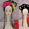 Adereço de cabeça de drama peruca de traje antigo adereço de cabeça de dama antiga ópera adereço de cabeça da ópera Yue Hua Dan adereço de cabeça peruca de ópera Huangmei adereço de cabeça