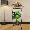 Montaje de Estante de Flores de Hierro Forjado Estante de Flores Multicapa de Piso a Piso Balcón Estante Decorativo para Flores Estante de Almacenamiento Rosa Verde Hierro Forjado Estante para Macetas