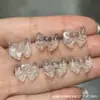 Mortero de Cristal Blanco Natural Cuentas Retorcidas en Forma de Lazo Accesorios de Cuentas Sueltas Pulsera de Cuentas Hecha a Mano para Bricolaje Accesorios de Cuentas de Buda