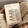 4 Paquetes de Tarjetas ~ 6cm Pinza Koreana de Brillo para Mechones Laterales, Flequillo, Cabello Suelto, Adorno Lindo de Gota de Agua para Mujeres