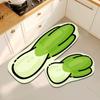 Tapete de Cozinha Longo Série Vegetais Simples Transfronteiriço Lama Diatomácea Conjunto de Duas Peças Absorvente Doméstico Tapete de Pé Tapete de Banheiro Antiderrapante