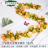 Enredaderas de Rosas Artificiales, Flores Falsas, Enredaderas Decorativas para Tubos de Aire Acondicionado de Sala de Estar, Decoración de Sistema de Calefacción, Enredaderas de Flores Artificiales de Seda de Plástico
