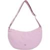 Bolso Mensajero de Nailon Moda Simple Doble Pan Ligero Pequeño Bolso Satchel Bolso Media Luna Neutral Casual Deportivo Bolso Dumpling