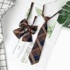 Estilo Universitario Estudiante Corbata Oscura Hombres Uniforme Japonés Set de Corbata JK Uniforme Escolar Camisa sin Corbata Lazo Nudo de Lazo para Mujer