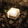 Luz de Gelo Solar para Subterrâneo Atacado Luz Externa à Prova d'Água Luz de Paisagem Luz de Bloco de Gelo Quadrada Decorativa para Pátio Luz Solar
