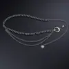 Cadena de Cintura Elegante de Metal con Girasol para Mujer de Comercio Exterior, Accesorio de Cintura Ajustable para Vestido, Cinturón de Cadena Multicapa de Gama Alta