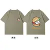 Algodón Peinado PuroAtuendos de Gato Hamburguesa para Pareja, Camisetas Especiales Nuevas de Manga Corta de Verano para Hombres y Mujeres