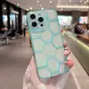 Funda Protectora Transparente de TPU Color Caramelo con Patrón Acolchado y Agujeros Precisos, Anticaída, para iPhone 17 16 Pro Max