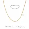 Corrente de caixa de aço inoxidável corrente ondulada de água feminina ouro e aço bicolor opcional 45 5cm pulseira DIY feita à mão corrente clavicular