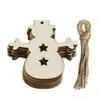 Manualidades de Madera DIY Decoración Creativa de Navidad Colgante Tabla de Tallado Etiqueta Colgante para Fiesta Navideña Decoración del Hogar
