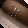 Pulsera Original de Mariposa y Trébol de Cuatro Hojas para Mujer, Plata Pura, Moderna, Lujo Ligero, Gama Alta, Estilo Bosque, Pulsera de Ágata Roja, Joyería Estilo Ins