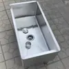 Fregadero para Mopas de Acero Inoxidable para Uso Doméstico, Balcón, Patio, Fregadero de Acero Inoxidable de Pie Integrado, Fregadero para Mopas de Baño Comercial