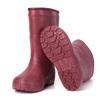 Zapatos impermeables acolchados de algodón para mujer invierno ligeros con forro polar integrado de caña alta cálidos botas de lluvia antideslizantes para lavado de autos comida refrigerada botas de nieve
