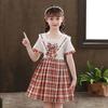 Vestido de Menina Verão Novo Uniforme jk Verão Celebridade Cibernética Vestido Infantil Estilo Ocidental Marinho Estilo Universitário Vestido de Princesa