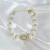 2025 Novo Popular Pulseira de Pérola Snap-On Ajustável Acessível Luxo Francês Elegante Moda High-End Retrô Pulseira