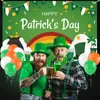 Calle Transfronteriza. Banner de Fondo del Día de San Patricio Personalizado Tema de Fiesta Irlandesa Atmósfera Escena Diseño