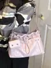 Bolsa Saco com Cordão Nova Primavera 2026 Nicho Casual Feminina Ombro Único Transversal Moda Simples Bolsa Feminina Design de Nicho