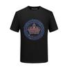 Hot Drilling T-Shirt Homens de manga curta Crown Fashion Brand Ice Silk Roupas de meia manga Moda Masculina Top Masculino Summer Spirit Boy