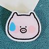 Broche de Acrílico con Expresión Sudorosa Emoji Venta al por Mayor Insignia de Animal de Dibujos Animados Linda Parche DIY Accesorios para Pasador de Pelo