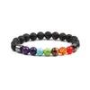 Pulseira de Pedras Vulcânicas Coloridas de 8mm Mais Vendida da Amazon Pulseira de Ágata de Pinheiro Branco com Contas para Homens e Mulheres Europeus e Americanos