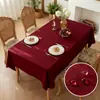 Exclusivo para ventas transfronterizas: Mantel impermeable de color sólido, mantel de comedor engrosado de lino sintético, paño para cubrir gabinetes del hogar, venta al por mayor de fábrica y personalización