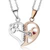 Llaves creativas en forma de corazón para hombres y mujeres, un par de rompecabezas en forma de corazón para amantes, collar de acero de titanio Joker, regalo de San Valentín al por mayor