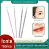 Bastão de Cristal Sólido Cotonete de Algodão para Cílios Padrão Bordado Cílios Enxertados Limpeza Cotonete Algodão Escova Labial Flocada Maquiagem Detalhe Bastão de Tratamento