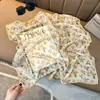 Pañuelo Cuadrado Pequeño 100% Seda de Morera para Mujer, Bufanda para el Cuello Estilo Nuevo, Pañuelo Delgado de Verano para Proteger del Sol para Mamá