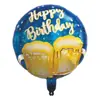 Globo Redondo de Cumpleaños en Inglés de 18 Pulgadas Globo de Papel de Aluminio Celebración de Boda Varios Estilos Decoración de Fiesta Globo Transfronterizo