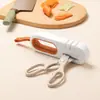 Cuchillo de Cocina para el Hogar Tijeras Piedra de Afilar Pequeña Multifuncional Cuatro en Uno Mango de Piedra de Afilar Afilador de Cuchillos Antideslizante