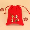 Saco da Sorte de Ano Novo Vendas Diretas de Fábrica Saco de Pano Vermelho Bolso com Cordão Saco de Presente com Cordão Saco de Joias Atacado Personalizável Saco de Veludo