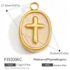 Accesorios de Joyería de Acero Inoxidable Transfronterizos, Colgantes de Flor con Goteo de Aceite, Colgantes de Amor Personalizados, Colgantes de Gato y Perro con Incrustaciones de Circonita y Diamante