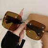 Gafas de Sol de Lujo Estilo Borde Cortado Sin Marco Modelo 2026 para Mujer, Gafas de Sol de Gama Alta, Gafas de Sol al por Mayor para Transmisiones en Vivo de Tiktok