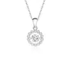 Producto Popular Transfronterizo para Transmisión en Vivo de Tiktok Collar de Plata de Ley S925 con Diamante Moissanita Finamente Elaborado Collar de Corazón Palpitante Cadena para Clavícula