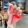 Llavero de Botella de Arena para Helado de Frutas al Óleo de Dibujos Animados Llavero Acrílico para Coche Llavero Colgante Ceremonia de Colgar
