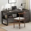 Escritorio de computadora, escritorio casero de escritorio para dormitorio, escritorio de oficina, escritorio de jefe, escritorio simple para vivienda de alquiler con cajones