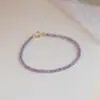Pulsera de Perlas Amatista Lavanda Estilo Chica Coreana Joyería de Apilamiento de Lujo Ligero Estilo Retro Regalo Al Por Mayor