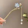 Horquilla de Metal con Borla de Verano 2025 Estilo Chino Nuevo para Mujer Estilo Antiguo Accesorios para Recogidos Accesorios para Banquetes Tocados de Lujo Ligero