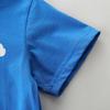 Camiseta infantil de verão, de malha de algodão, tamanho pequeno e médio, camiseta infantil, estilo europeu e americano, gola redonda, camiseta curta para meninos, blusa estampada fofa