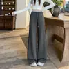 Pantalones Grises Estrechos de Pierna Ancha para Mujer 2026 Nuevo Otoño Fluidos Rectos Yoga Casual Deportivos Pants de Chándal Sueltos para Mujer