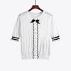 Camiseta Feminina de Cor Contrastante Roupa de Verão 2023 Novo Estilo Fino Estilo Ocidental Suéter Pulôver Feminino Atacado