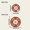 Fun-f1353 Flor Redonda Pintada Vintage Decoração de Janela de Vidro de Varanda Externa Adesivo Eletrostático para Janela UV