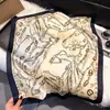70 Lenços Quadrados Pequenos de Seda para Mulheres, Modernos e Versáteis, Adequados para Primavera, Verão e Outono, Estilo Fino, Lenço Profissional de Aeromoça, Lenço de Pescoço, Lenço de Cabeça
