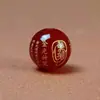 (Texto del Sutra del Mantra de la Luz Dorada) Ágata Roja y Negra Sellado en Oro Grabado Redondo Cuentas Sueltas Pulsera DIY Cuentas Bodhi