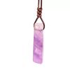 Collar de Piedras Coloridas sin Forma Amatista Rosa Blanco Citrino Ágata Jade Dongling Irregular Plano Largo Tejido