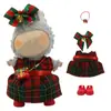 Muñeca de Peluche de Tela de 17 cm Conjunto Combinado de Vestido Navideño Estilo Navideño Transfronterizo Fabricante de Ropa para Bebé Entrega Directa